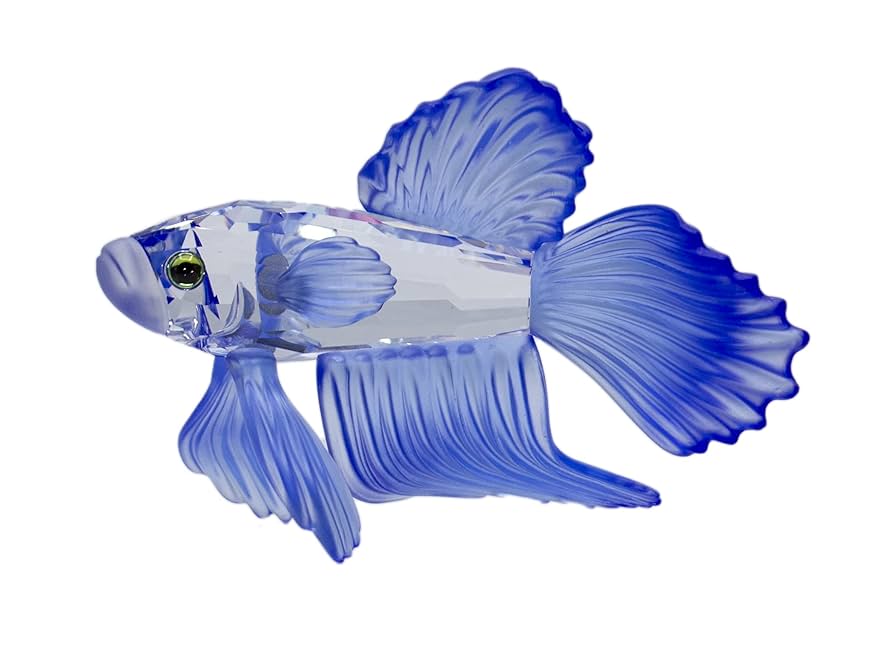 SWAROVSKI スワロフスキー ファイティングフィッシュ ブルー 青い 魚 Amazon.com: Swarovski Crystal Siamese Fighting Fish (Blue